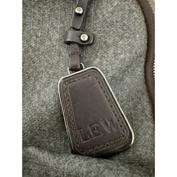 Tumi Sinclair Hanne Backpack Earl Grey Textured Canvas Leather Trim Brown Zipper - Picture 8 of 16